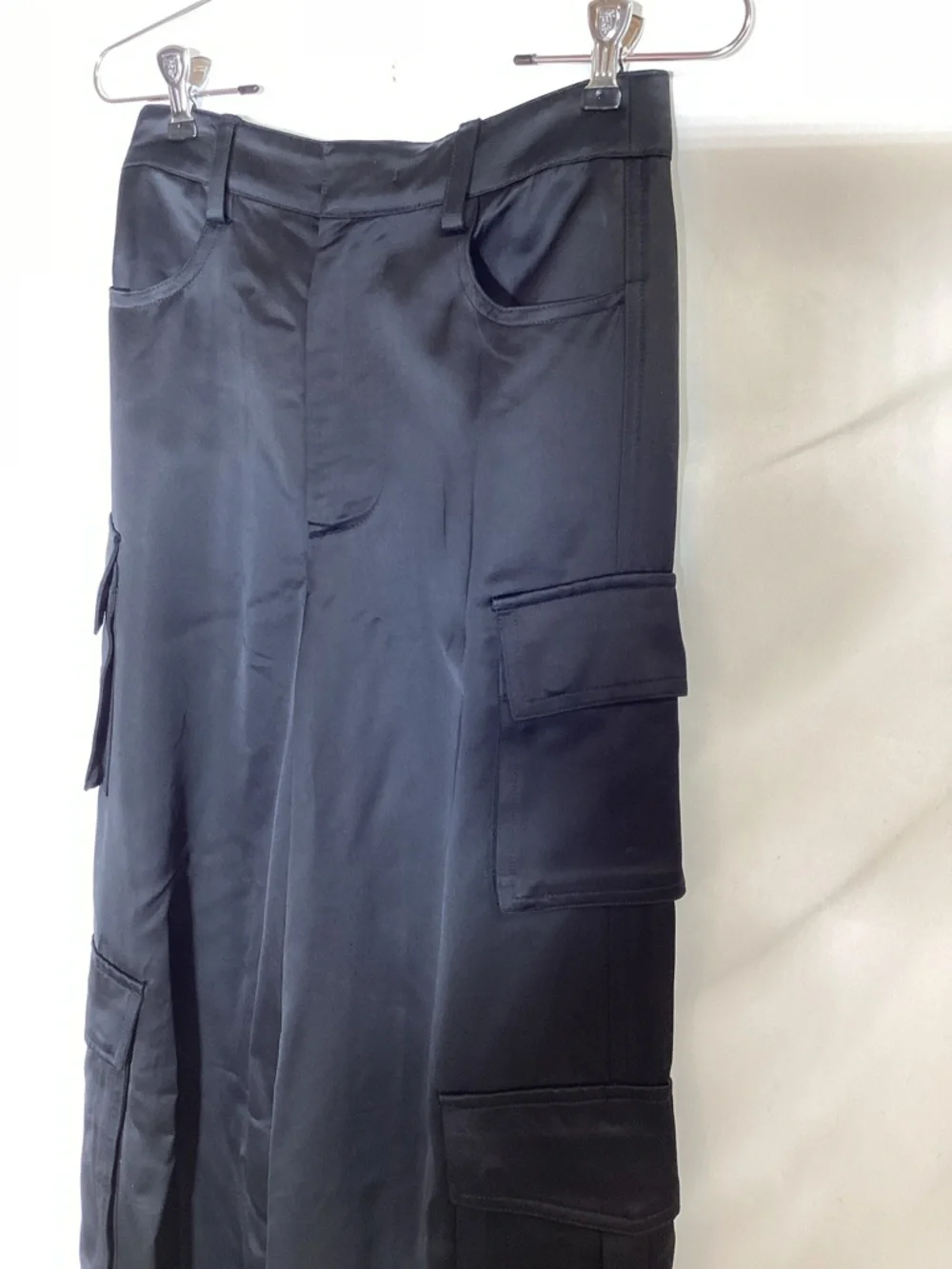 Favorite Daughter Satin Cargo Pants Black Size 2 - Picture 10 of 14